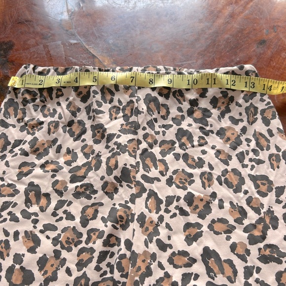 Leopard Cheetah Wild Cat Printed Stretchy Tights Wide Waistband Long Length S M - Picture 4 of 4
